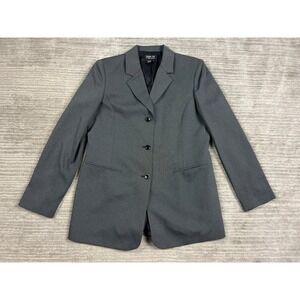 Style & Co Blazer Womens 12 Gray Collection 3-Button Textured Jacket 6221 Lined